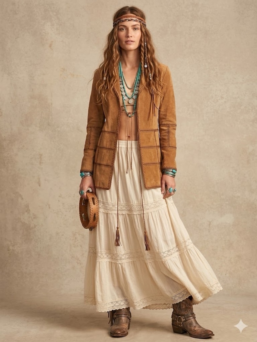 Outbrook Suede leather Blazer Jacket SzSmall